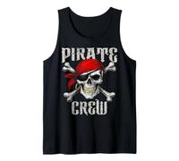 Pirate Crew Jolly Roger Drapeau et crâne Crossbones Halloween Débardeur