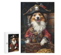Pirate Dog Treasure Chest-101 Puzzle 1000 Pièces Educa Jouet en Bois Cadeau Unique Décoration Intérieure Jeu Éducatif Challenge Toy Adultes Et Enfants À Partir De 14 Ans 1000 PCS