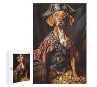 Pirate Dog Treasure Chest-113 Puzzle 1000 Pièces Educa Jouet en Bois Cadeau Unique Décoration Intérieure Jeu Éducatif Challenge Toy Adultes Et Enfants À Partir De 14 Ans 1000 PCS