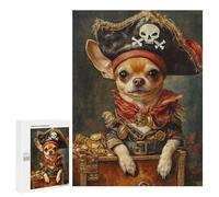 Pirate Dog Treasure Chest-25 Puzzle 1000 Pièces Educa Jouet en Bois Cadeau Unique Décoration Intérieure Jeu Éducatif Challenge Toy Adultes Et Enfants À Partir De 14 Ans 500 PCS