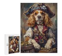 Pirate Dog Treasure Chest-28 Puzzle 1000 Pièces Educa Jouet en Bois Cadeau Unique Décoration Intérieure Jeu Éducatif Challenge Toy Adultes Et Enfants À Partir De 14 Ans 500 PCS