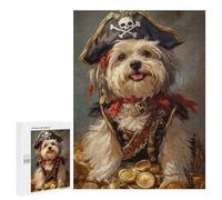 Pirate Dog Treasure Chest-64 Puzzle 1000 Pièces Educa Jouet en Bois Cadeau Unique Décoration Intérieure Jeu Éducatif Challenge Toy Adultes Et Enfants À Partir De 14 Ans 500 PCS
