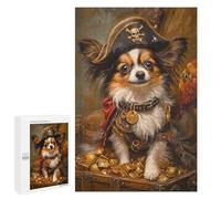 Pirate Dog Treasure Chest-84 Puzzle 1000 Pièces Educa Jouet en Bois Cadeau Unique Décoration Intérieure Jeu Éducatif Challenge Toy Adultes Et Enfants À Partir De 14 Ans 1000 PCS