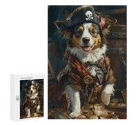 Pirate Dog Treasure Chest Puzzle 300 Pièces Educa Jouet en Bois Cadeau Unique Décoration Intérieure Jeu Éducatif Challenge Toy Adultes Et Enfants À Partir De 14 Ans 300 PCS