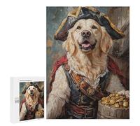 Pirate Dog with Treasure Chest-2 Puzzle 1000 Pièces Educa Jouet en Bois Cadeau Unique Décoration Intérieure Jeu Éducatif Challenge Toy Adultes Et Enfants À Partir De 14 Ans 500 PCS