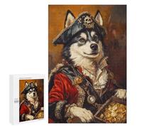 Pirate Dog with Treasure Chest-3 Puzzle 1000 Pièces Educa Jouet en Bois Cadeau Unique Décoration Intérieure Jeu Éducatif Challenge Toy Adultes Et Enfants À Partir De 14 Ans 1000 PCS