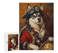 Pirate Dog with Treasure Chest-3 Puzzle 500 Pièces Educa Jouet en Bois Cadeau Unique Décoration Intérieure Jeu Éducatif Challenge Toy Adultes Et Enfants À Partir De 14 Ans 500 PCS