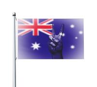 Pirate Drapeaux Australie Drapeau Fédéral Australien Signe De Paix Drapeau Extérieur Résistants Aux Intempéries Drapeaux Personnalisé Pour Festival, Décoration D'Halloween, Jardin, 90X150cm