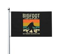 Pirate Drapeaux Bigfoot M'A Vu Mais Personne Ne Le Croit Drapeau Extérieur Couleurs Vives Drapeau De Jardin Pour Festival, Jardin, Terrasse, 90X150cm