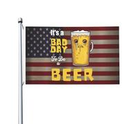 Pirate Drapeaux C'Est Une Mauvaise Journée Pour Être Une Bière Drapeau De Jardin Résistants Aux Intempéries Drapeaux Personnalisé Pour Festival, Jardin, Terrasse, 90X150cm