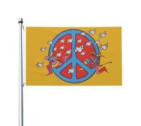 Pirate Drapeaux Colombes De La Paix Et De L'Amour Drapeau Extérieur Polyester Drapeau De Jardin Pour Festival, Jardin, Décoration D'Intérieur, 90X150cm
