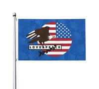 Pirate Drapeaux Drapeau Américain Chauve Amour Paix Drapeaux Personnalisé Résistants Aux Intempéries Drapeau De Jardin Pour Cadeau D'Anniversaire, Décoration D'Halloween, Jardin, 90X150cm