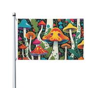 Pirate Drapeaux Mycologie Des Champignons Drapeau De Jardin Diversité Drapeau Extérieur Pour Festival, Jardin, Cadeau D'Anniversaire, 90X150cm