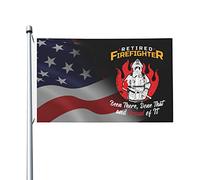 Pirate Drapeaux Pompier À La Retraite, J'Y Suis Allé Drapeau Extérieur Diversité Drapeau De Jardin Pour Jardin, Cadeau D'Anniversaire, Cadeau De Noë, 90X150cm