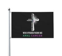 Pirate Drapeaux Ruban De Lutte Contre Le Cancer Anal Drapeau Extérieur Parfait Drapeau De Jardin Pour Cadeau D'Anniversaire, Festival, Terrasse, 90X150cm