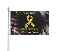 Pirate Drapeaux Ruban D'Or Pour La Lutte Contre Le Cancer Infantile Drapeau De Jardin Individualité Drapeaux Personnalisé Pour Cadeau D'Anniversaire, Terrasse, Décoration D'Intérieur, 90X150cm