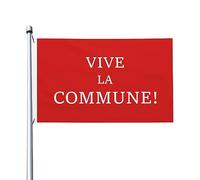 Pirate Drapeaux Vive La Commune Drapeau De Jardin Résistants Aux Intempéries Drapeaux Personnalisé Pour Décoration D'Intérieur, Festival, Jardin, 90X150cm