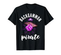 Pirate du Backgammon Jeu Tournoi Humour T-Shirt Graphique avec Valeur