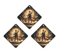 Pirate Golden Secret Sea Lot de 3 désodorisants à suspendre pour voiture, maison, bureau Noir