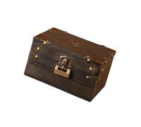 Pirate Inspire Boîte décorative en bois avec verrouillage à combinaison, idéale pour les violations secrètes, organisation et affichage solution de rangement décoratif