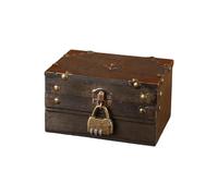 Pirate Inspire Boîte décorative en bois avec verrouillage à combinaison, idéale pour les violations secrètes, organisation et affichage solution de rangement décoratif
