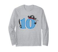 Pirate Numéro 10 - Thème pirates pour 10e anniversaire Manche Longue