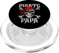 Pirate Papa Jolly Roger Drapeau et crâne os croisés Halloween PopSockets PopGrip pour MagSafe