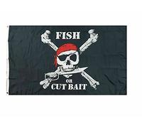 Pirate Pêche Ou Appât Coupé Drapeau 90X150Cm Avec Œillets Drapeau De Personnalisée Bannière De Décoration Extérieure Pour Dortoirs Plage Maison
