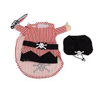 Pirate Pet Costume Set Festive Fun Dress Up Party Cosplay Pet Tentit Pet Adable pour Chiens Chats (M)