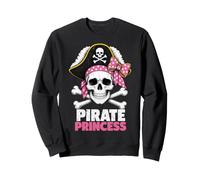 Pirate Princess Hat Coquette Bow Cute Girls Kids Graphic Sweatshirt