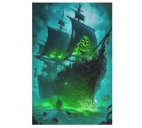 Pirate Ship,Bateau Puzzle Adulte 1000 Pièces Artisanat Cadeau Famille Puzzles Jouet en Bois Cadeau Unique Décoration Intérieure (78×53cm)