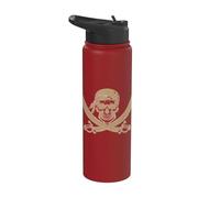 Pirate Skull and Crossbones Skeleton Halloween for Kids Boys Stainless Steel Insulated Water Bottle