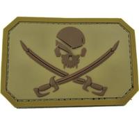 Pirate Skull Flag Morale Patch - PVC (Desert (Tan)) by MilSpec Monkey
