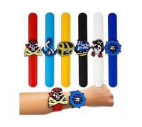 Pirate Slap Bracelets Set, 6pcs Colorful Snap Bracelets for Kids, Snap Bracelet, Pirate Decoration Accessories
