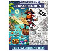 Pirate Treasure Hunt Cute Cozy Comfy Mindful Coloring Book Adventure for Kids Adults: Join Captain Redbeard on a Quest for the Golden Skull