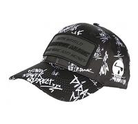 Piraterie Music Casquette Noire Reflect Strass Streetwear Baseball Rap - Taille Unique - Noir