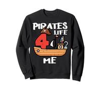 Pirates Life for Me 4 Years Old Bday Boys Kids Sweatshirt