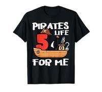 Pirates Life for Me 5 Years Old Bday Boys Kids T-Shirt
