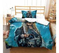 Pirates Of The Caribbean Impression En D Parure De Couette Avec Fermeture Eclair Housse De Couette Respirante£¬Pour Tout Le Monde£¬Johnny Depp Housse De