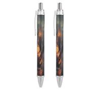 Pirates-Ship Lot de 2 stylos à bille rétractables 0,5 mm Encre lisse Noir