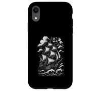 Pirates Ship Open Water Caribbean Clouds Scene - Version 1C Coque pour iPhone XR