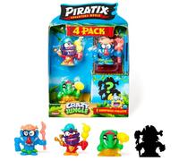 PIRATIX ADVENTURE WORLD Crazy Jungle Collection - Pack 4. Comprend 4 Piratix: 1 à Effet néon, 1 Surprise et 4 Accessoires à Effet néon. Pack 5 sur 6.
