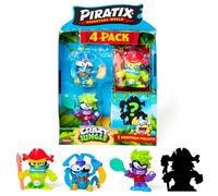 PIRATIX ADVENTURE WORLD Crazy Jungle Collection - Pack 4. Comprend 4 Piratix: 1 à Effet néon, 1 Surprise et 4 Accessoires à Effet néon. Pack 4 sur 6.