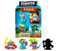 PIRATIX ADVENTURE WORLD Crazy Jungle Collection - Pack 4. Comprend 4 Piratix: 1 à Effet néon, 1 Surprise et 4 Accessoires à Effet néon. Pack 2 sur 6.