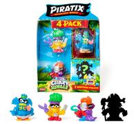 PIRATIX ADVENTURE WORLD Crazy Jungle Collection - Pack 4. Comprend 4 Piratix: 1 à Effet néon, 1 Surprise et 4 Accessoires à Effet néon. Pack 1 sur 6.