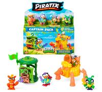 PIRATIX Adventure World Crazy Jungle Collection - Pack Capitaine Doc Bandaid: 4 Piratix, 1 Doré, 4 Accessoires néon, 1 Cage, 1 Canon, 2 Trésors, 2 Drapeaux. 6 sur 6