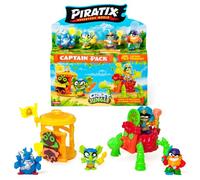 PIRATIX ADVENTURE WORLD Crazy Jungle Collection - Pack Capitaine Pharaonix: 4 Piratix, 1 Doré, 4 Accessoires Néon, 1 Cage, 1 Canon, 2 Trésors, 2 Drapeaux. 4 sur 6