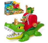 PIRATIX King Croc - Crocodile articulé pour capturer Piratix avec Un Coffre pour Ranger Les trésors. Contient 1 Crocodile, 1 trésor Exclusif, 2 trésors dorés supplémentaires, 1 Piratix Exclusif et 1