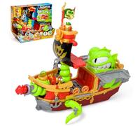 PIRATIX Le Bateau Kraken - Contient 1 Bateau Kraken, 2 Piratix & Accessoires exclusifs, 1 Projectile de Canon, 1 trésor Exclusif, 6 trésors dorés, 1 Drapeau Exclusif, 1 épée, 1 Ancre et 1 Prison.