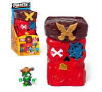PIRATIX Secret Shark Cave - Cave Secret Shark Island - Contient 1 Shark Cave, 1 Piratix Exclusif, 2 Accessoires (1 Arme et 1 Sceptre), 1 Crabe et 1 trésor Exclusif
